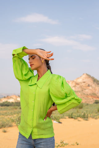 Blossom Collared Silk Shirt (7093587017897)