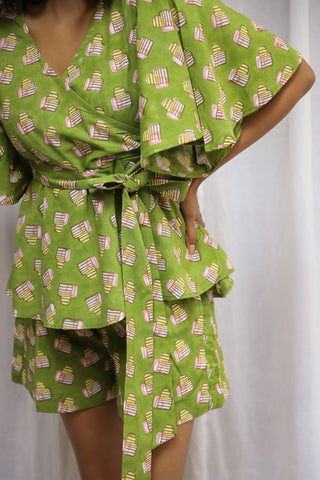 Green Ilma Short Set