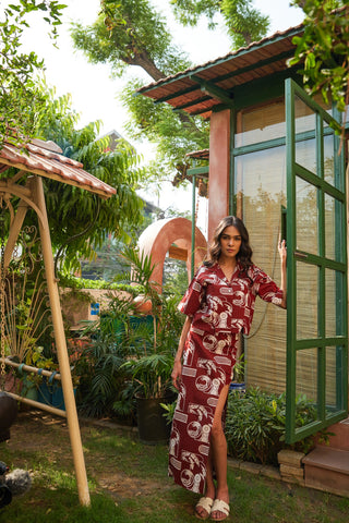 Maatti Skirt slit Co-ord Set